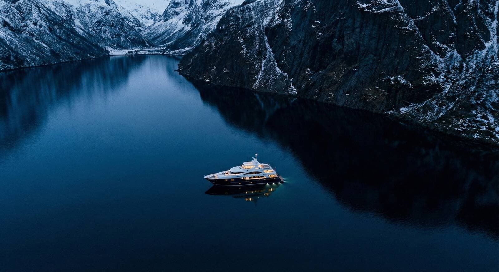 Yacht arriving at harbor